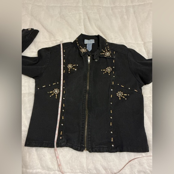 Vintage Embellished Black Jacket - Picture 9 of 11